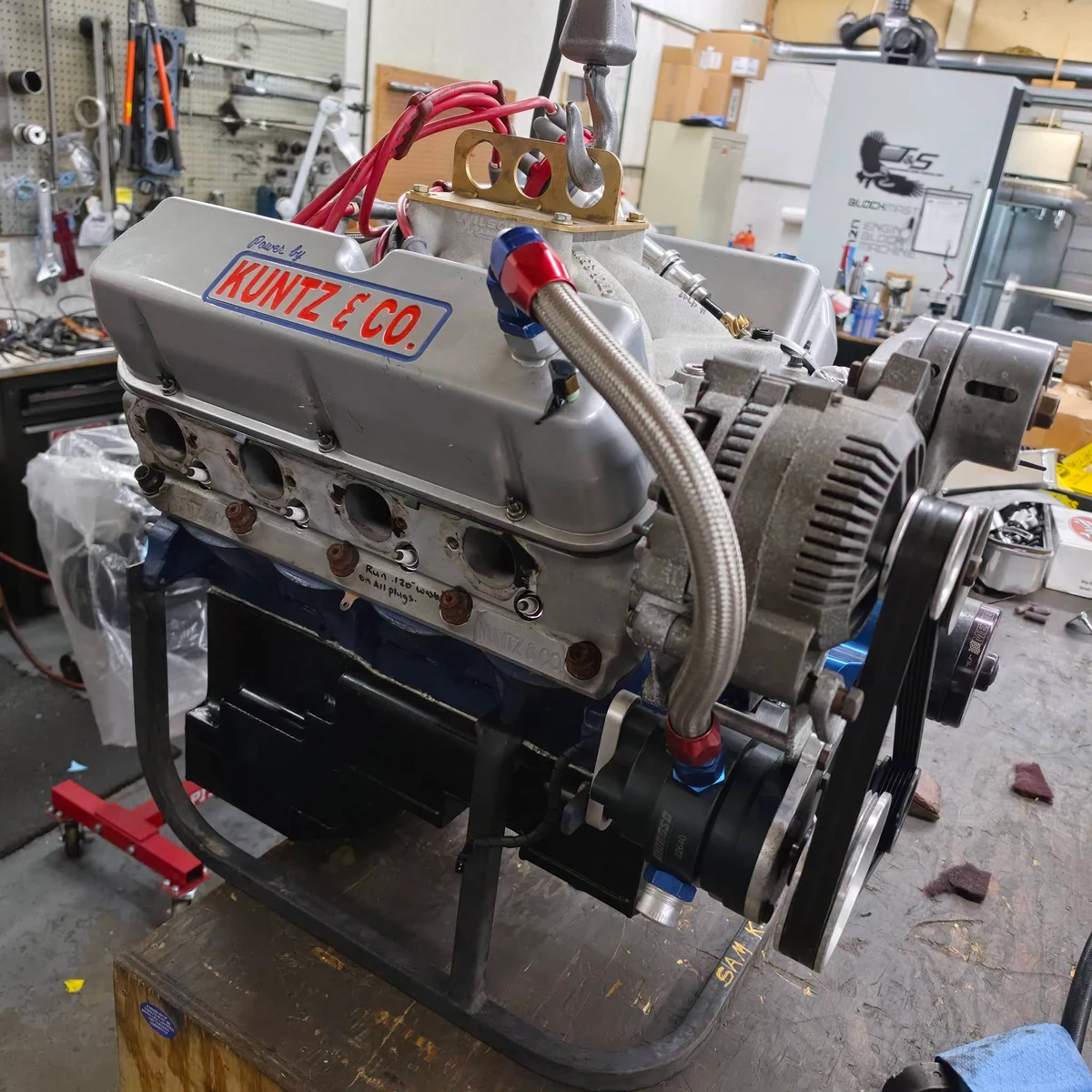 Assembled Kuntz engine in the workshop